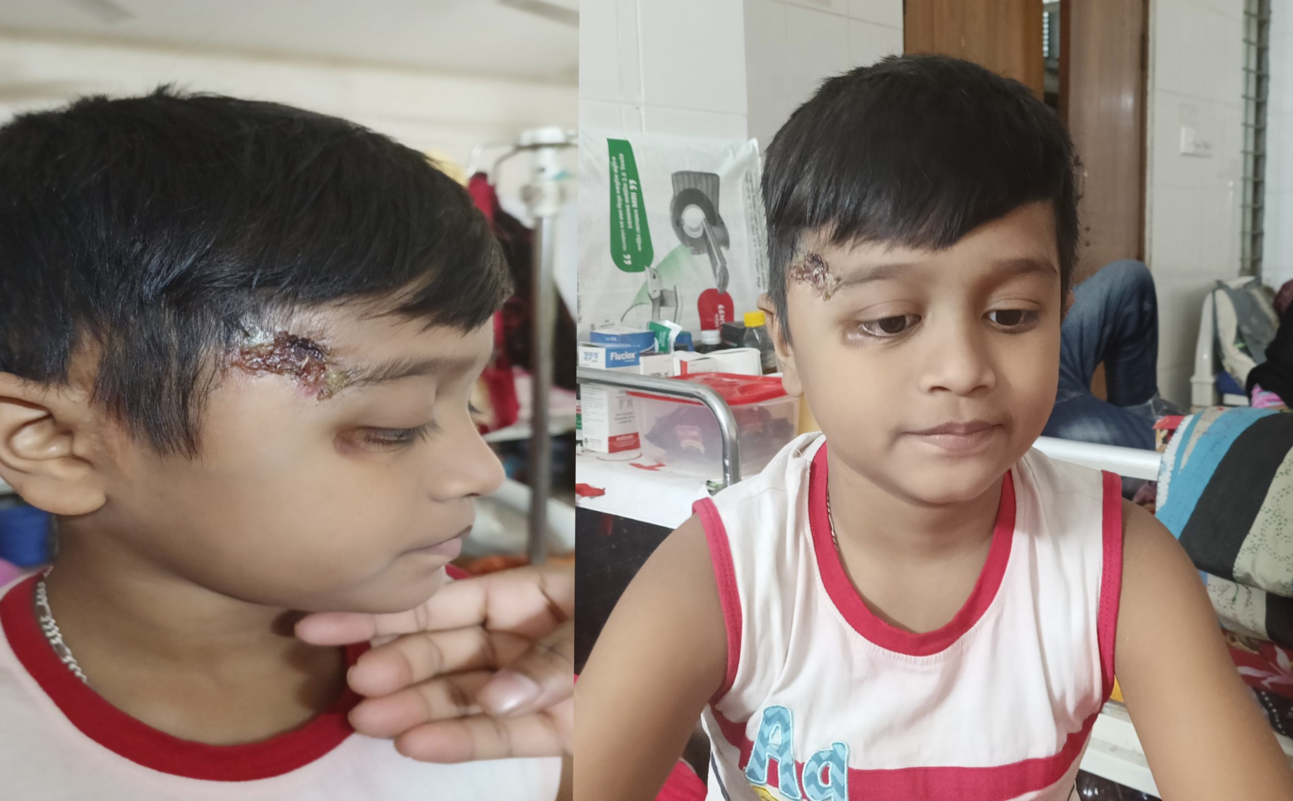 বাচঁতে চায় ২ শ্রেণির শিশু শিক্ষার্থী শুভ, এরই মধ্য তাদের রেখে চলেগেছে পাষণ্ড বাবা
