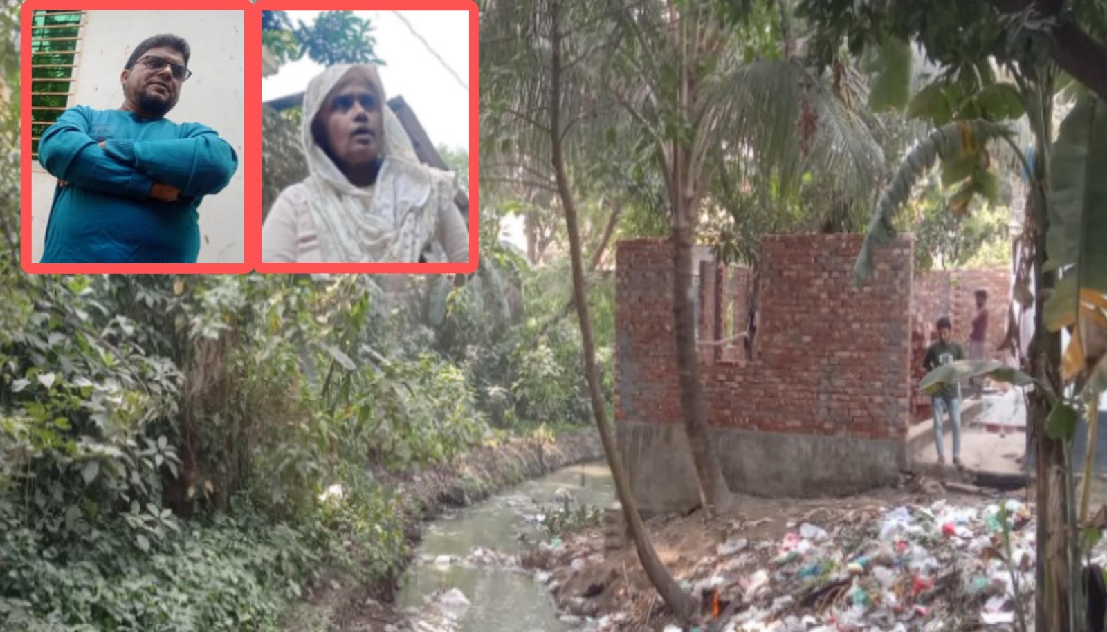 বন্দরে সরকারি খাল দখল করে ঘর নির্মাণের অভিযোগ