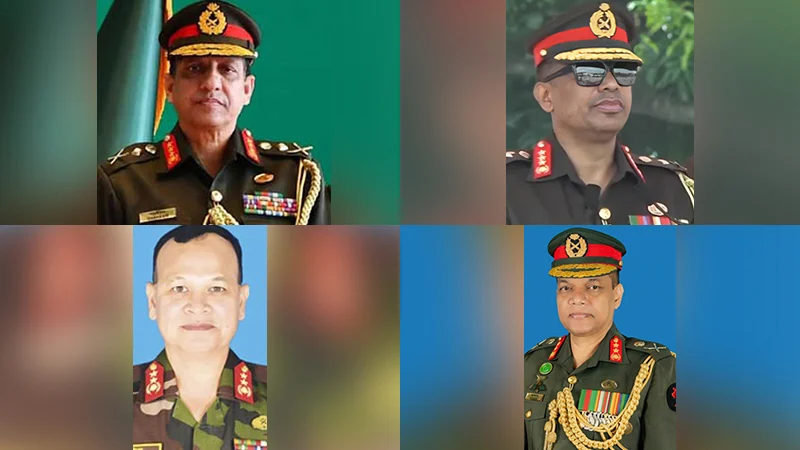 সেনাবাহিনীর উচ্চ পদে আরও ৬ রদবদল