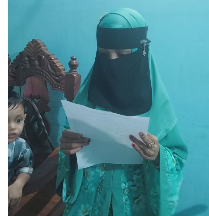 সুনামগঞ্জে এক যৌতুকলোভী স্বামীর বিরুদ্ধে স্ত্রীর সংবাদ সম্মেলন