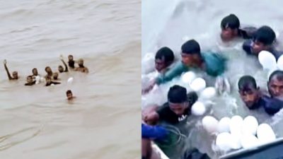 বরগুনার সাগরে ট্রলারডুবি: ১৬ জেলে উদ্ধার, নিখোঁজ ২