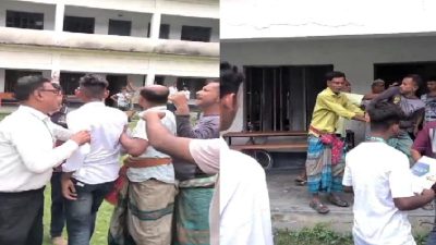 ঝিনাইদহে শিক্ষার্থীদের জোরপূর্বক চুল কাটার ঘটনায় হাতাহাতি