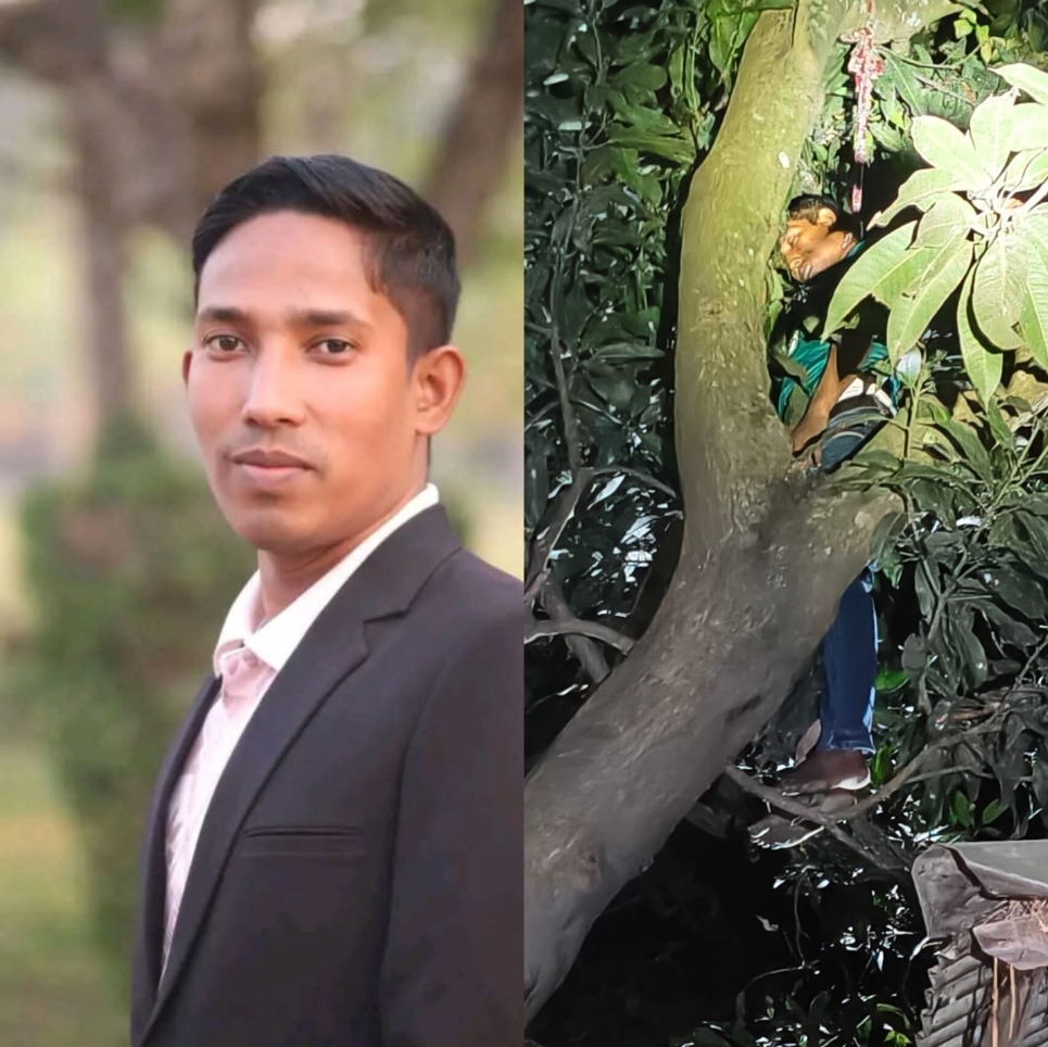 গাছে ঝুলন্ত যুবকের মরদেহ উদ্ধার, রাতেই দাফন