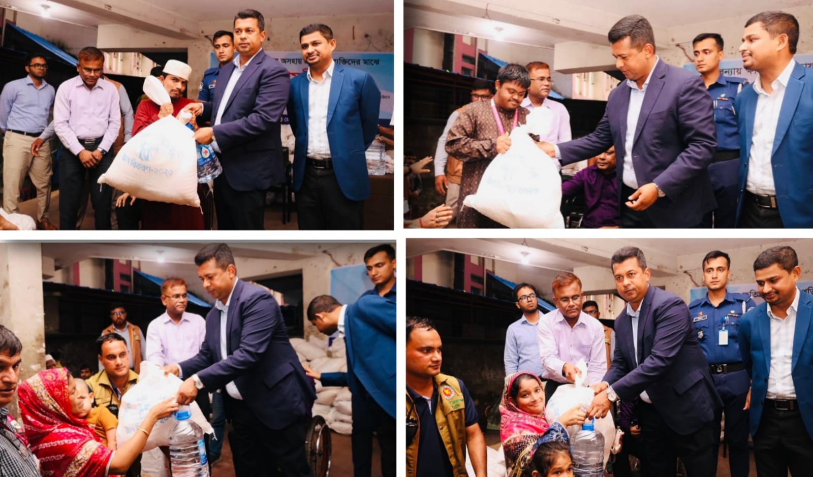 বন্যাদুর্গত প্রতিবন্ধীদের মাঝে  দ্রুত সময়ে ত্রাণ নিয়ে হাজির মানবিক ডিসি জাহিদুল ইসলাম মিঞা