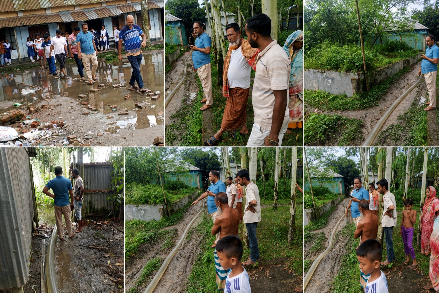বকশীগঞ্জে জলাবদ্ধতা পরিদর্শনে সাবেক মেয়র নজরুল