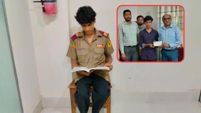 এইচএসসি পরীক্ষার্থী ইকনকে কৃষি ব্যাংকের এক লাখ টাকা সহায়তা