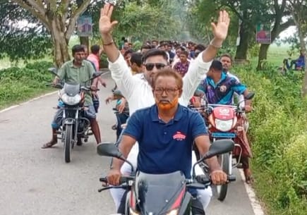 চেয়ারম্যান প্রার্থী ইঞ্জি আরিফের মটরসাইকেল শোভাযাত্রা