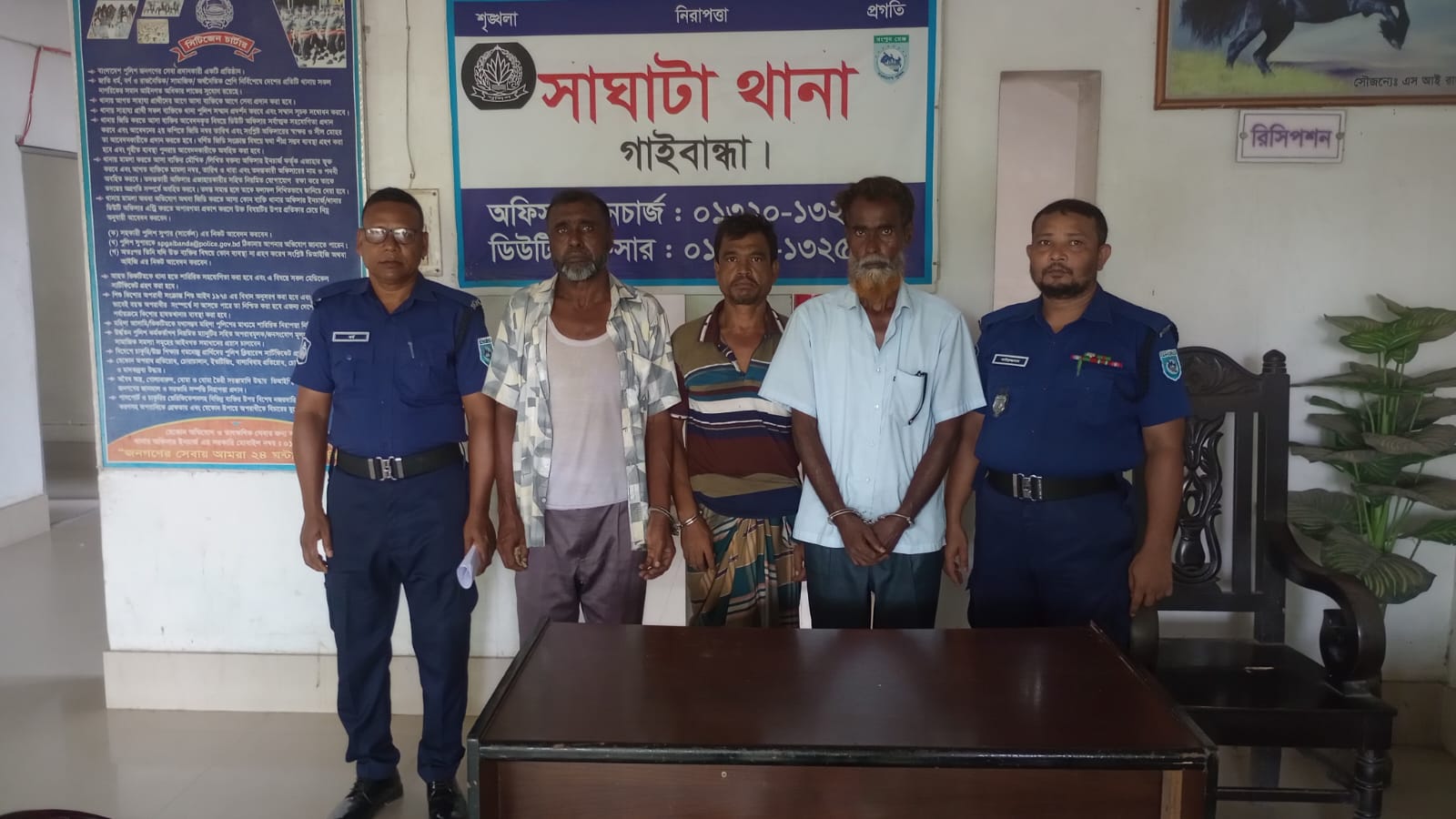 সাঘাটায় মাদকবিরোধী অভিযানে গ্রেপ্তার ৩ ভ্রাম্যমাণ আদালতে প্রত্যেকের ৩ মাসের বিনাশ্রম কারাদণ্ড