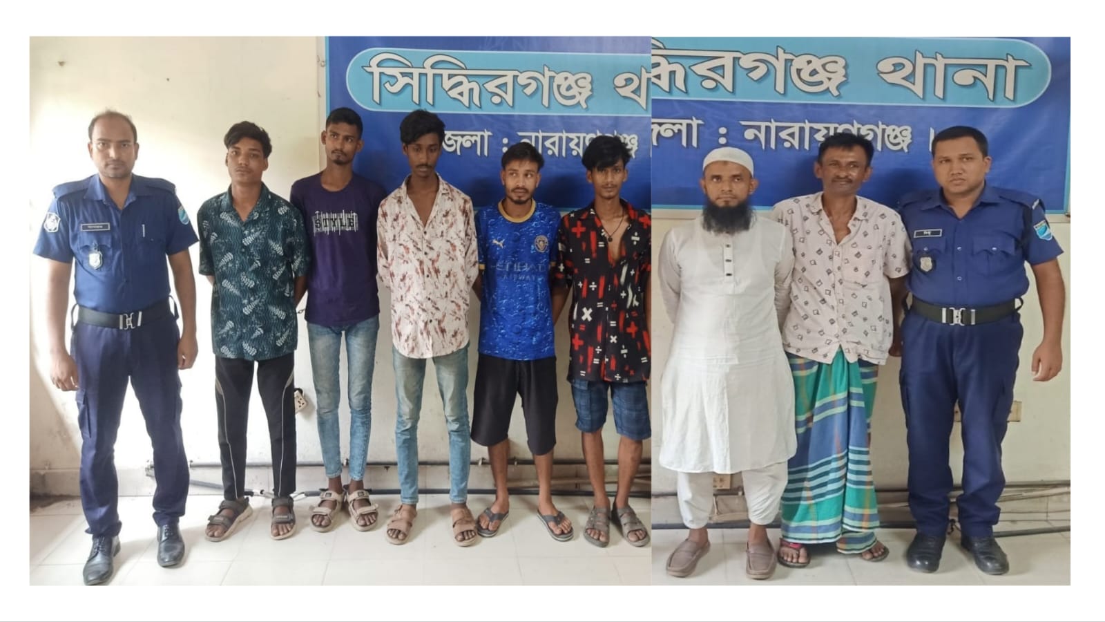 সিদ্ধিরগঞ্জে পুলিশের বিশেষ অভিযান, ইয়াবাসহ গ্রেফতার ৯