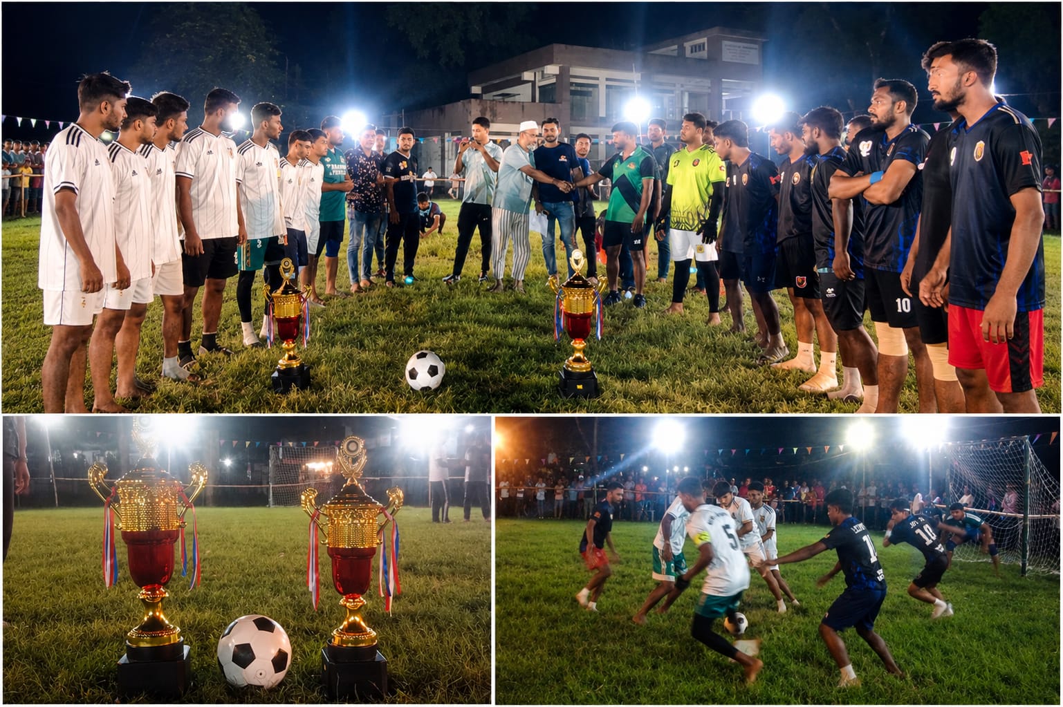 হামিদপুরে ডে-নাইট ফুটবল টুর্নামেন্টের শুভ উদ্বোধন