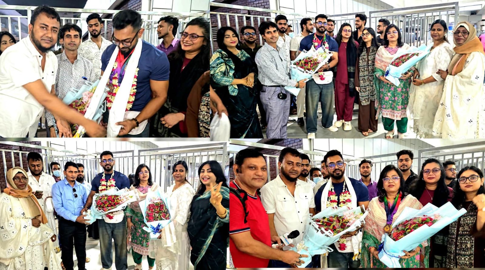 সিঙ্গাপুরে বিশ্বমঞ্চ জয় করে দেশে ফিরলেন তাইহান সোয়াদ: শাহজালাল বিমানবন্দরে সংবর্ধনা
