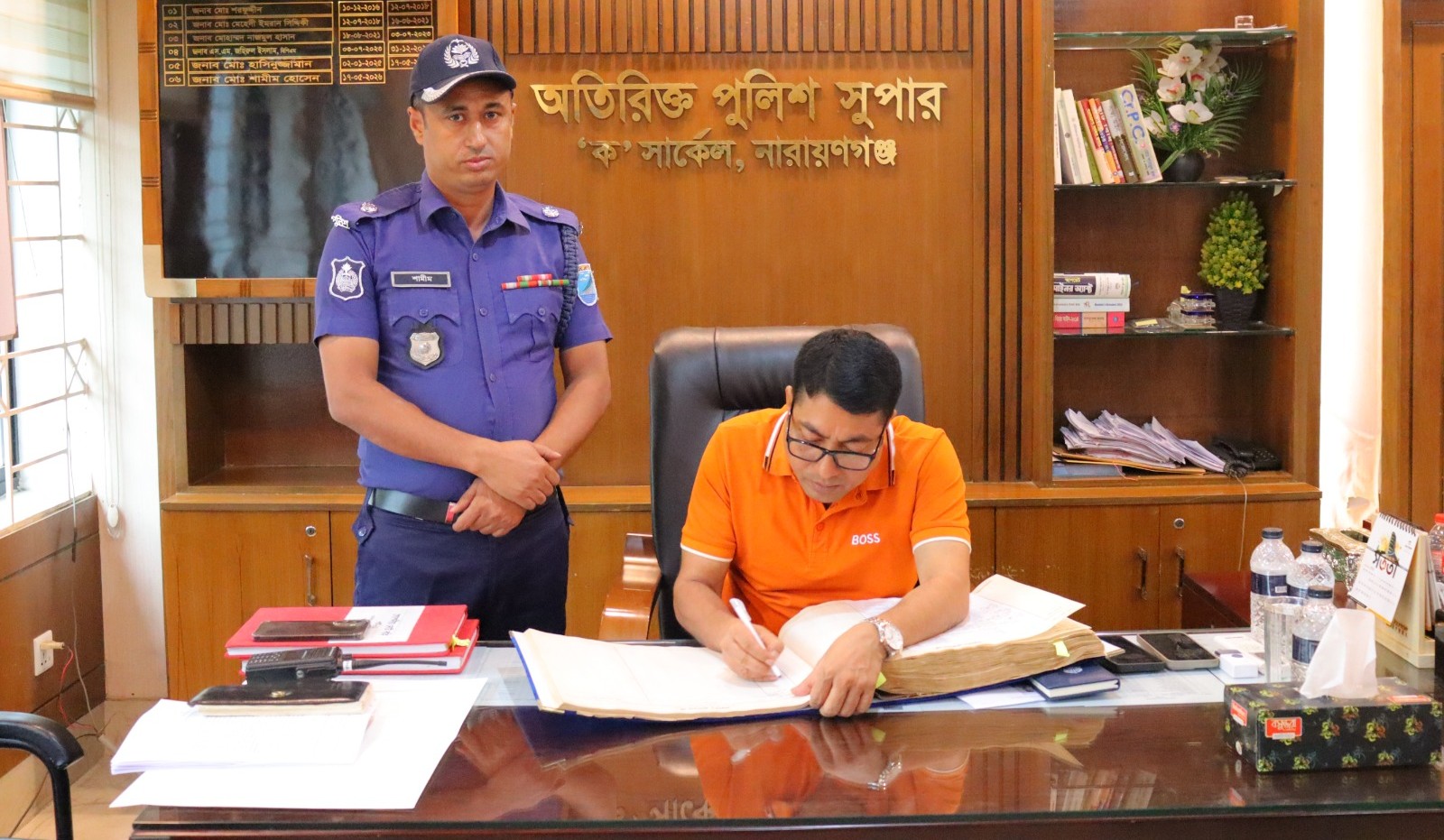 নারায়ণগঞ্জে ‘ক’ সার্কেল অফিস বার্ষিক পরিদর্শনে পুলিশ সুপার হাবিবুর রহমান