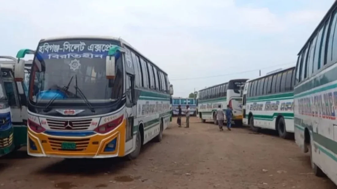 হবিগঞ্জ-মৌলভীবাজারে বাস চলাচল নিয়ে বিরোধ, অনির্দিষ্টকালের পরিবহন ধর্মঘট